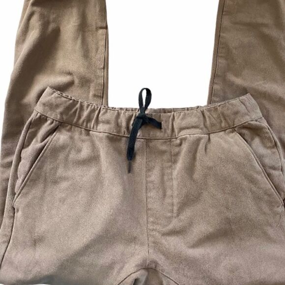 PacSun Tan Faux Suede Jogger Pants Size Small - Picture 2 of 14